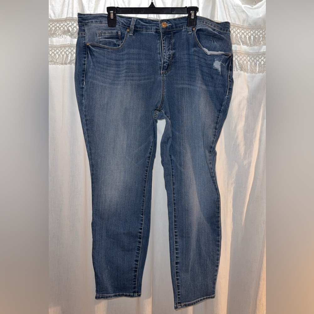 Vintage America Dark Blue Straight Leg Jeans